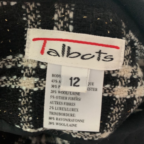 Size 12 Talbots Gorgeous Lined Jacket famous Print - Picture 3 of 3
